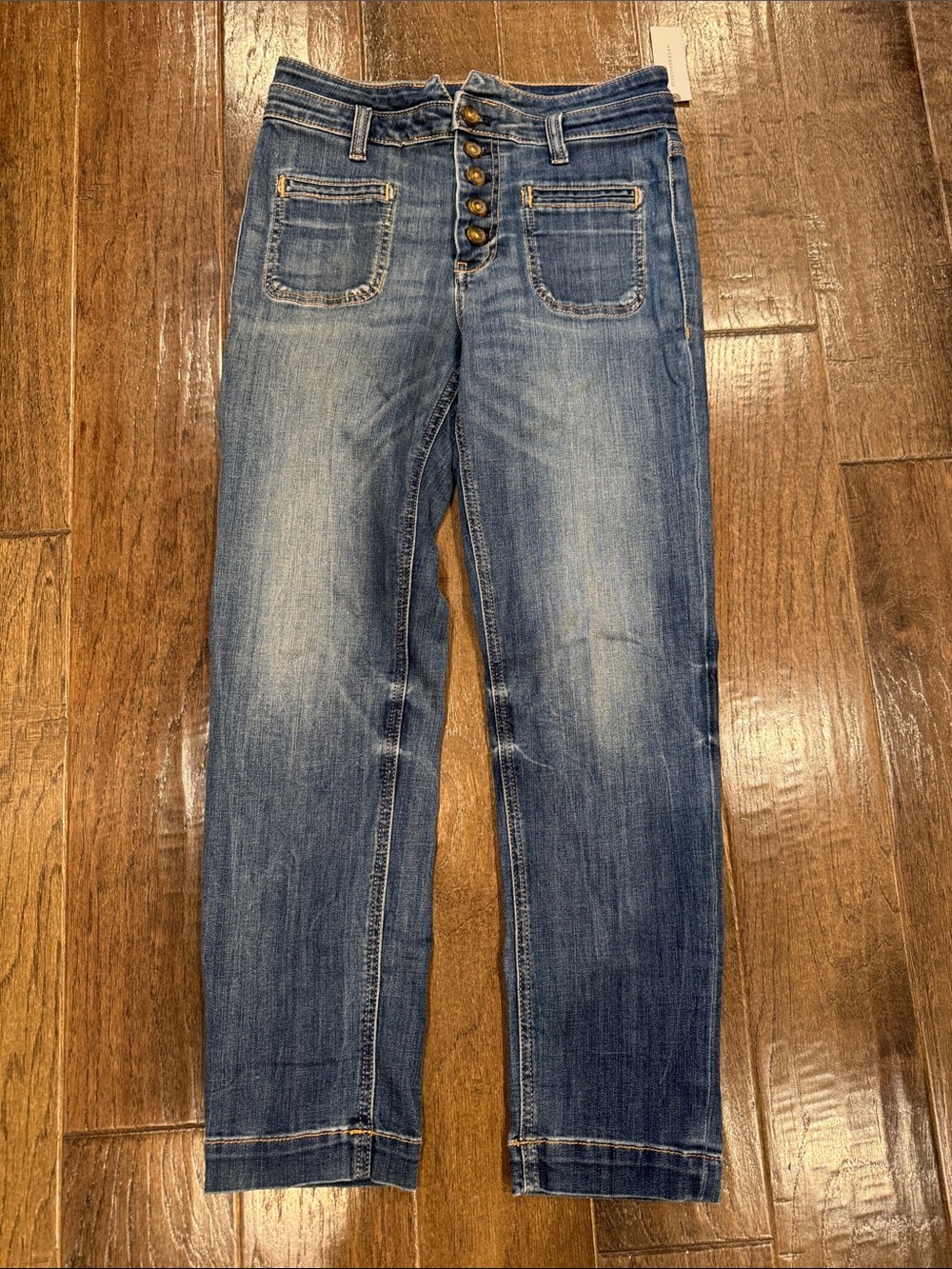 Pilcro NWT Women’s Blue Slim-Straight Jeans with Button Fly